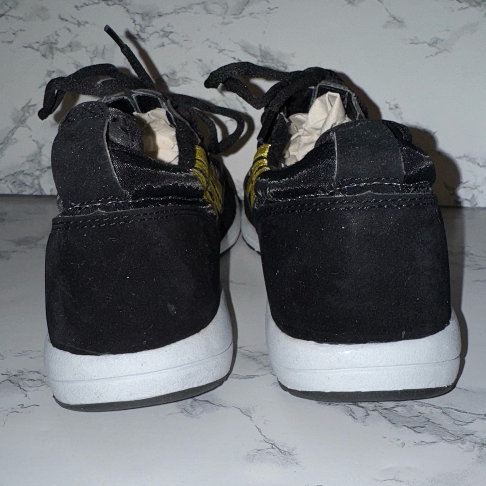 Avon Black and Gold Sneaker Espadrilles - Picture 7 of 9